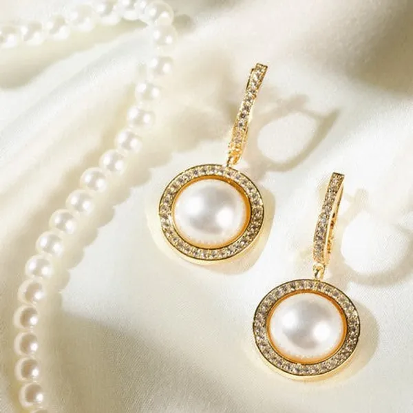 American_Diamond_Rhodium_Plated_Round_Earrings_With_Hydro_Cz_Stone_Gold_Tone_Gold