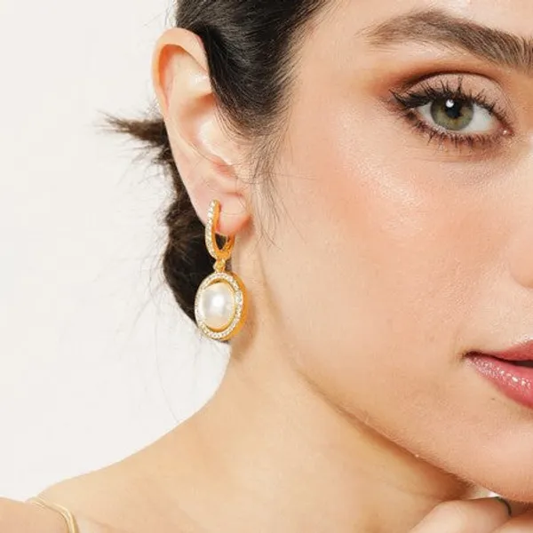 American_Diamond_Rhodium_Plated_Round_Earrings_With_Hydro_Cz_Stone_Gold_Tone_Gold