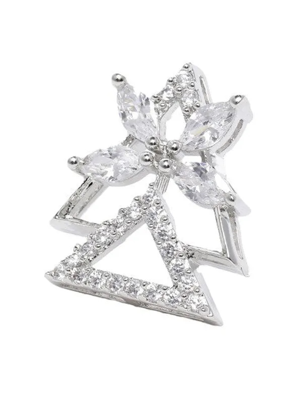 American_Diamond_Rhodium_Plated_Earrings_Studs_With_Hydro_Cz_Stone_Silver