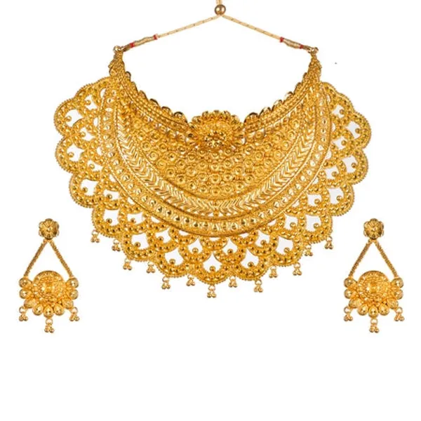 City_Girl_Brass_Gold_Plated_Gold_Jewellery_Set_Pack_Of_1_Red_Bridal_Glow