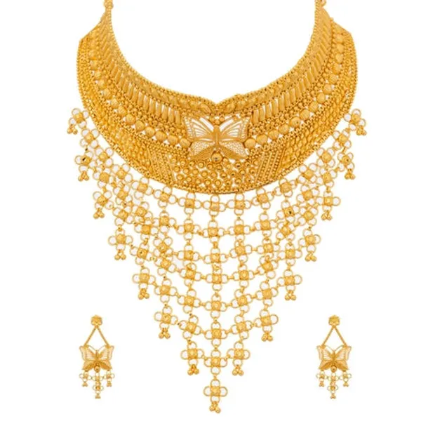 City_Girl_Copper_Gold_Plated_Gold_Jewellery_Set_Pack_Of_1_Graceful_Festive_Style