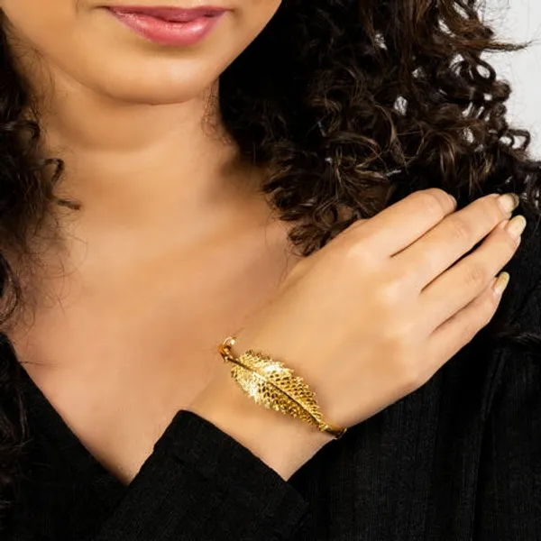 City_Girl_Brass_Gold_Plated_Wide_Cuff_Bracelet