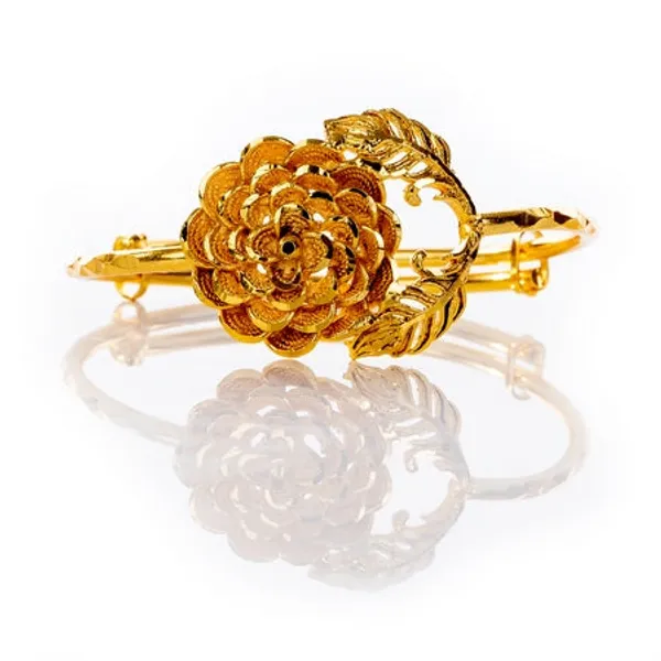 City_Girl_Brass_Gold_Plated_Geometric_Statement_Bracelet