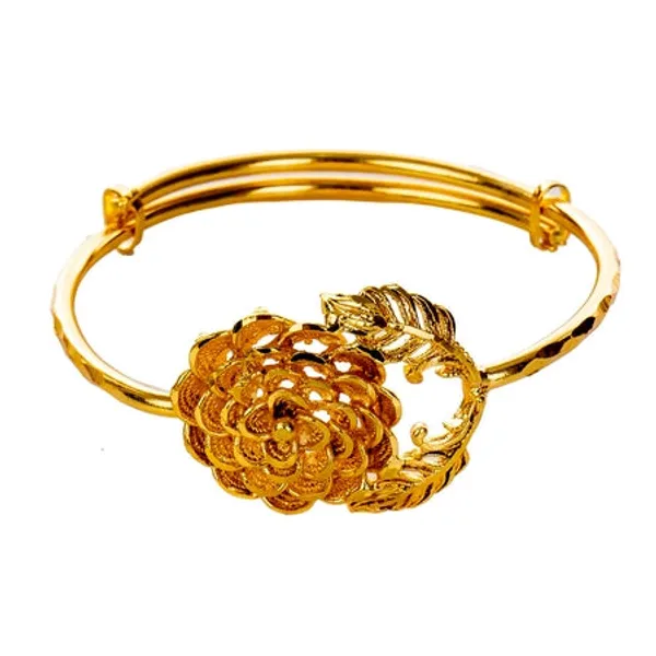 City_Girl_Brass_Gold_Plated_Geometric_Statement_Bracelet