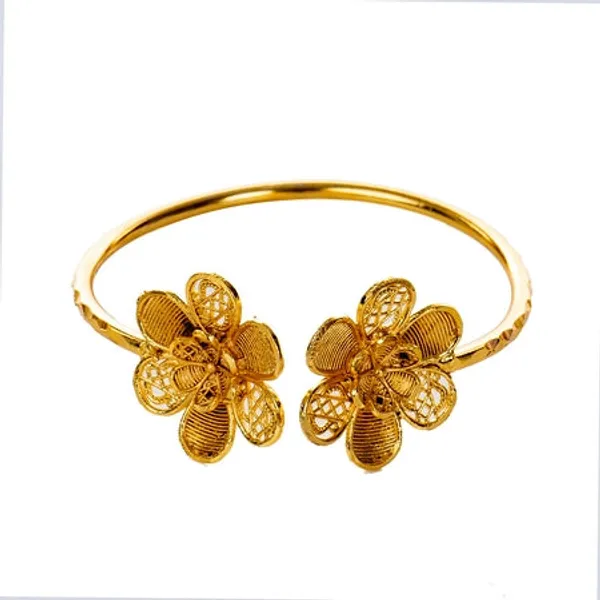City_Girl_Brass_Gold_Plated_Floral_Cutwork_Bracelet