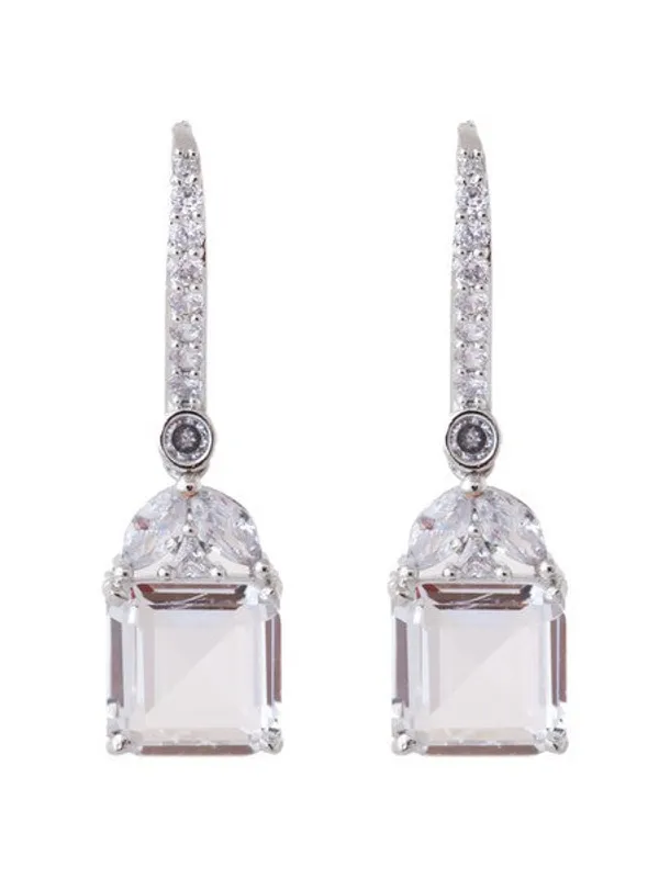 American_Diamond_Rhodium_Plated_Drop_Earrings_With_Hydro_Cz_Stone_Midnight_Blue_Default_Title