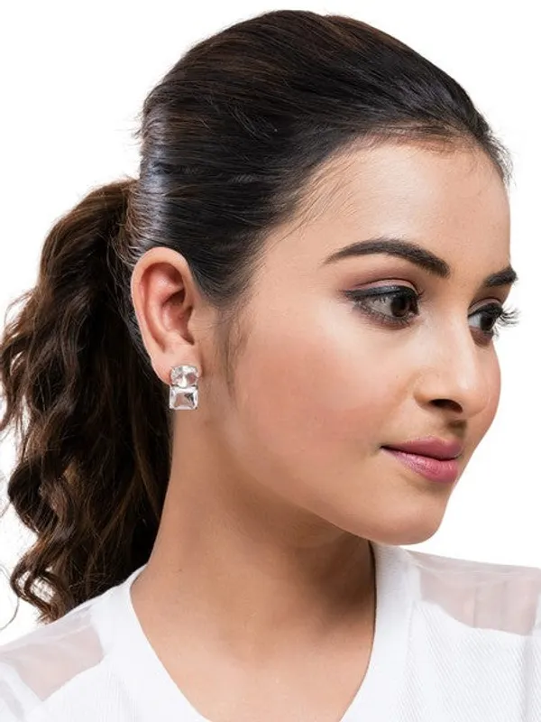 American_Diamond_Rhodium_Plated_Princess_Cut_Earrings_With_Hydro_Cz_Stone_Earrings_With_Hydro_Cz_Stone_Silver