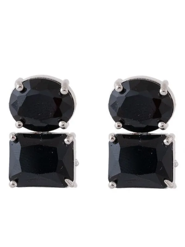 American_Diamond_Rhodium_Plated_Princess_Cut_Earrings_With_Hydro_Cz_Stone_Earrings_With_Hydro_Cz_Stone_Black