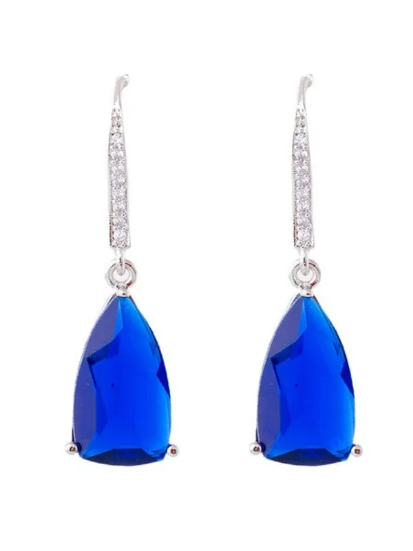 American_Diamond_Rhodium_Plated_Pear_Shaped_Earrings_With_Hydro_Cz_Stone_Blue