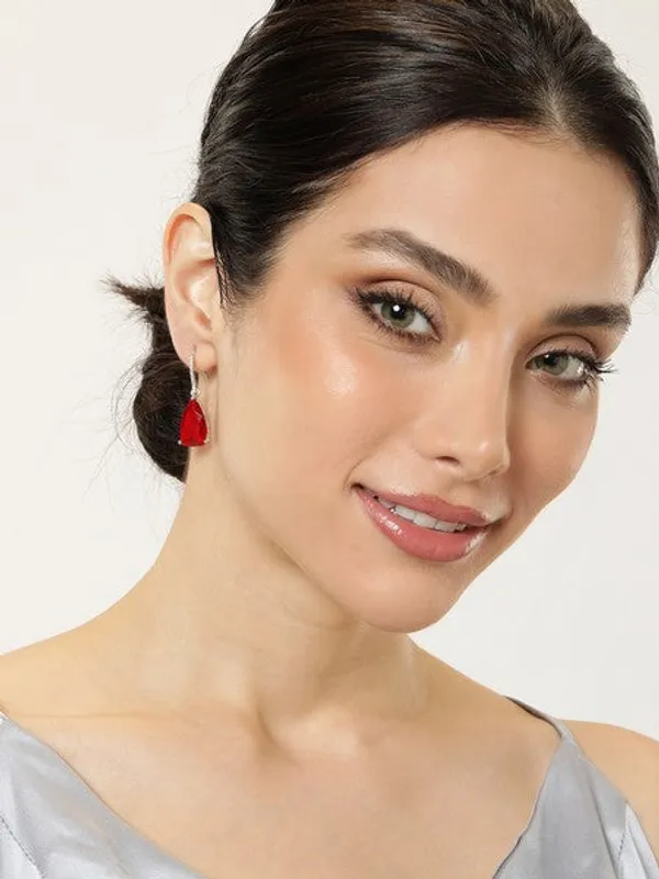 American_Diamond_Rhodium_Plated_Pear_Shaped_Earrings_With_Hydro_Cz_Stone_Blue