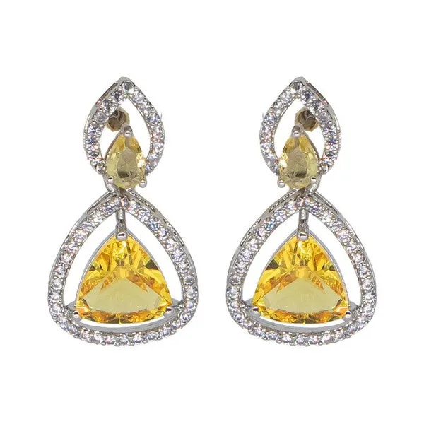 City_Girl_Brass_Rhodium_Plated_Radiant_Triangle_Cz_Tops_Yellow