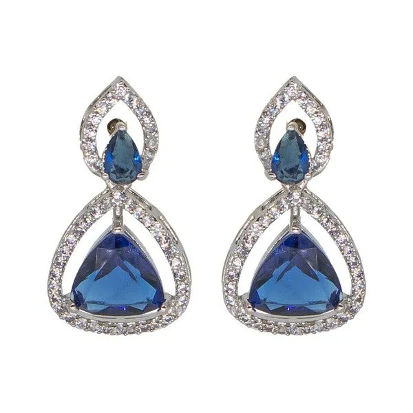 City_Girl_Brass_Rhodium_Plated_Radiant_Triangle_Cz_Tops_Blue