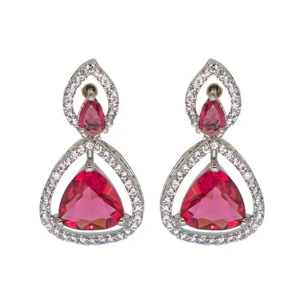 City_Girl_Brass_Rhodium_Plated_Radiant_Triangle_Cz_Tops_Red