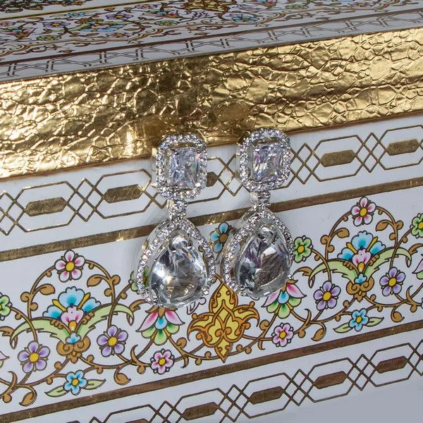 City_Girl_Brass_American_Diamond_Rhodium_Plated_Petal_Glow_Tops_White