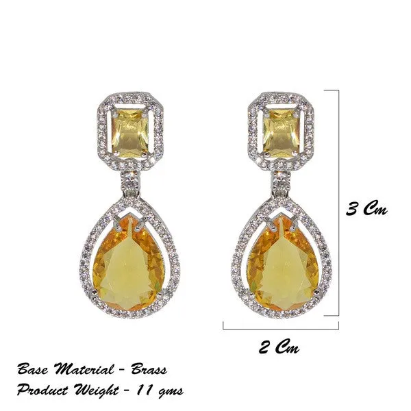 City_Girl_Brass_American_Diamond_Rhodium_Plated_Petal_Glow_Tops_Yellow