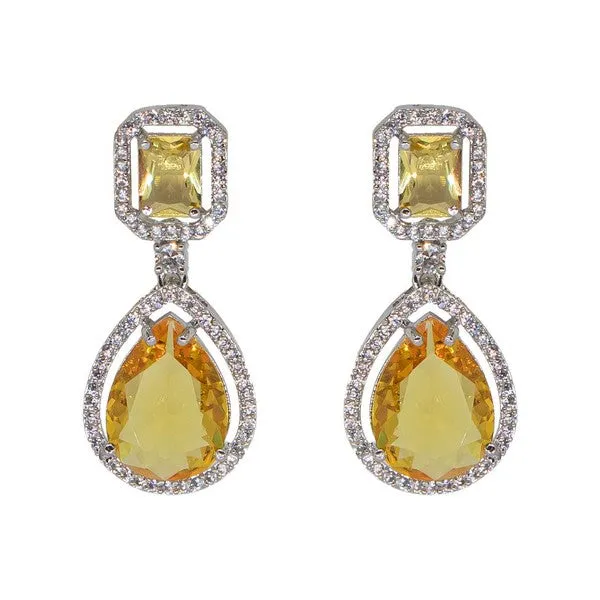 City_Girl_Brass_American_Diamond_Rhodium_Plated_Petal_Glow_Tops_Yellow
