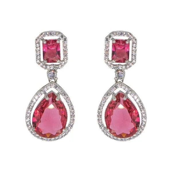 City_Girl_Brass_American_Diamond_Rhodium_Plated_Petal_Glow_Tops_Red
