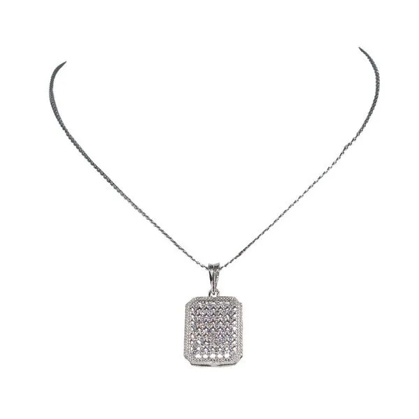 City_Girl_Ad_Brass_Rhodium_Plated_Pendant_Set_Silver