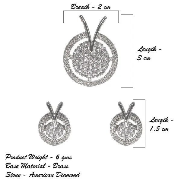 City_Girl_Ad_Brass_Radiant_Noor_Pendant_Set_Silver