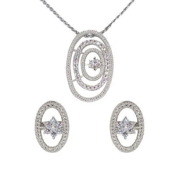 City_Girl_Ad_Brass_Royal_Bloom_Pendant_Set_Silver