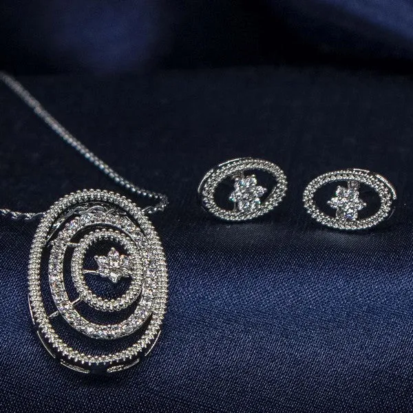 City_Girl_Ad_Brass_Royal_Bloom_Pendant_Set_Silver