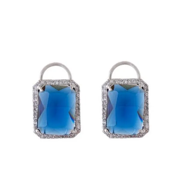 American_Diamond_Rhodium_Plated_Earrings_Studs_With_Hydro_Cz_Stone_Romantic_Blossom_Edition_Blue