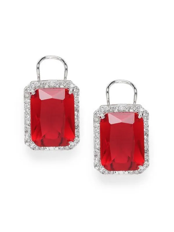 American_Diamond_Rhodium_Plated_Earrings_Studs_With_Hydro_Cz_Stone_Romantic_Blossom_Edition_Red