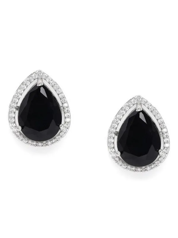 American_Diamond_Rhodium_Plated_Studs_With_Pear_Shape_Cz_Stone_Purple