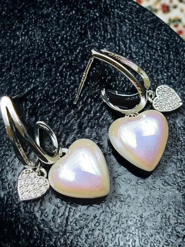 City_Girl_Cz_Stone_Mother_Of_Pearl_Stainless_Steel_Anti_Tarnish_Western_Earring_Silver