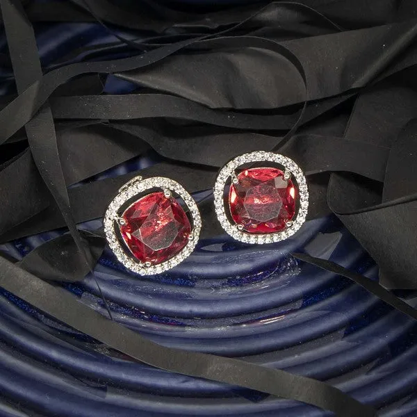 City_Girl_Brass_Rhodium_Plated_Scarlet_Aura_Cz_Studs_Furshia_Pink_Default_Title