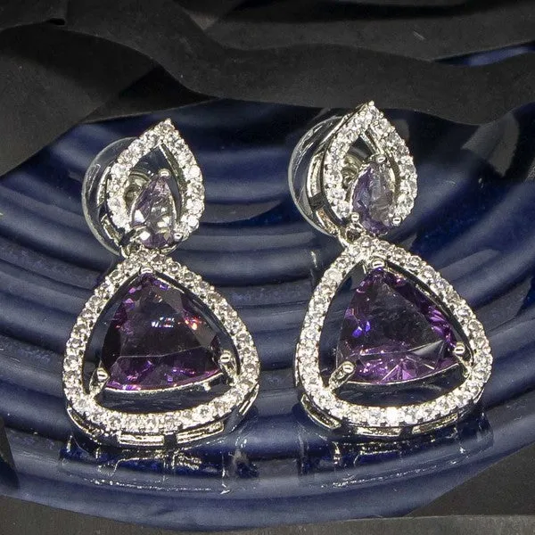 City_Girl_Brass_Rhodium_Plated_Radiant_Triangle_Cz_Tops_Purple