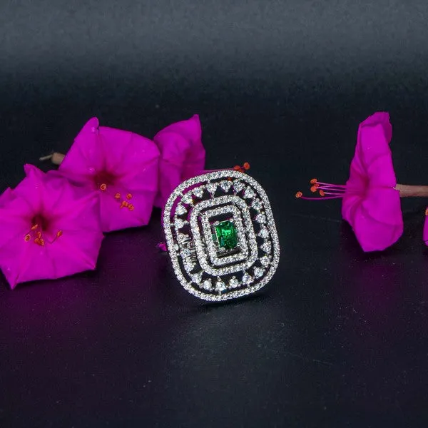 City_Girl_Brass_Green_Cz_Stone_Studded_Rhodium_Plated_Cocktail_Finge_Ring_Free_Size_Default_Title