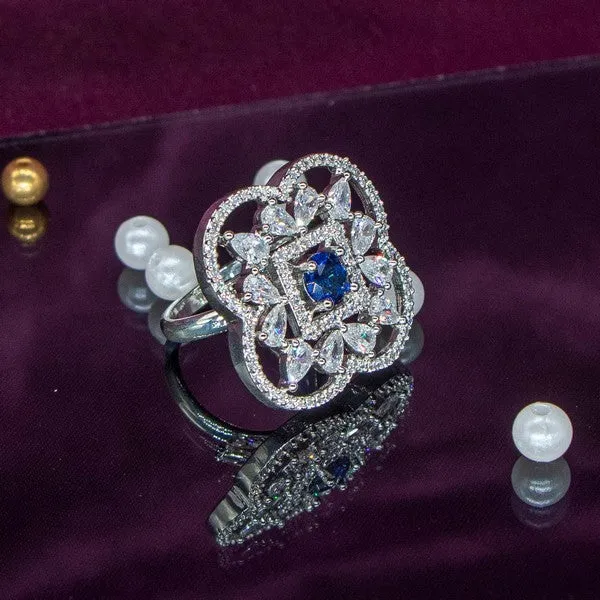 City_Girl_Brass_Green_Cz_Stone_Studded_Rhodium_Plated_Cocktail_Finge_Ring_Free_Size_Default_Title