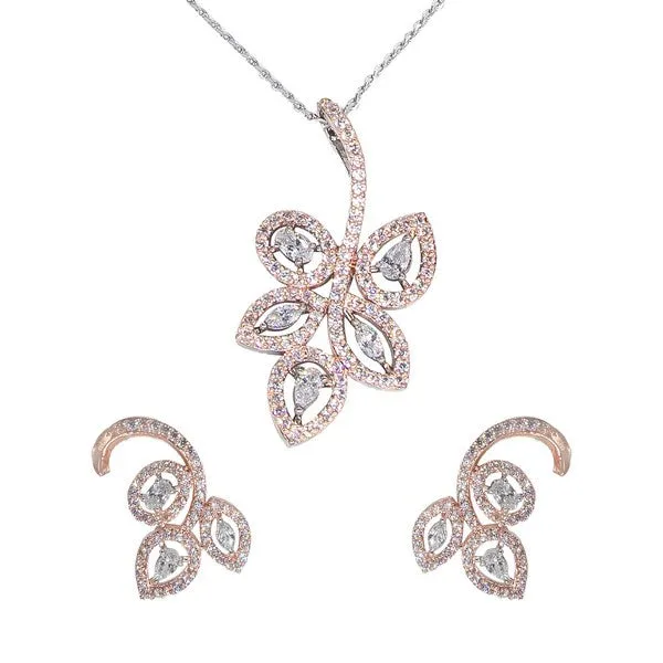 City_Girl_Ad_Brass_Gold_Plated_Elegant_Bloom_Pendant_Set_Rose_Gold