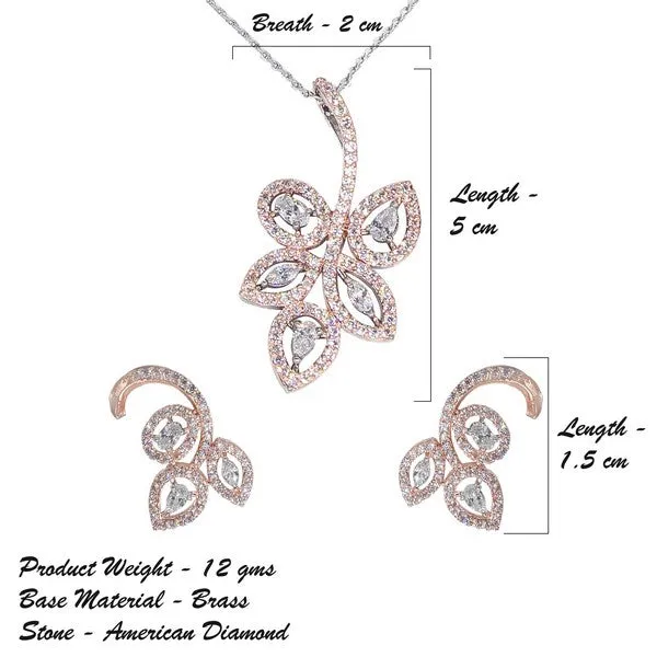 City_Girl_Ad_Brass_Gold_Plated_Elegant_Bloom_Pendant_Set_Rose_Gold