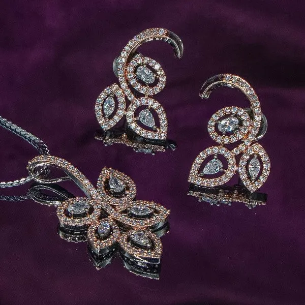 City_Girl_Ad_Brass_Gold_Plated_Elegant_Bloom_Pendant_Set_Rose_Gold