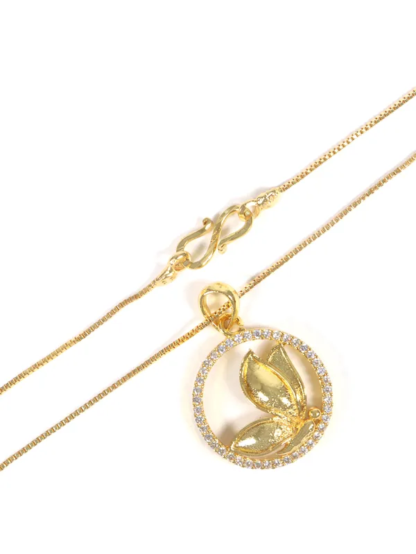 City_Girl_Cubic_Zirconia_24ct_Gold_Plated_Copper_Minimalist_Butterfly_Pendant_Set_Set_With_Mathcing_Earrings_For_Women_And_Girls_Ad_Lk_Set_002