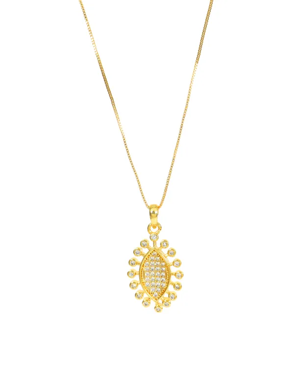 City_Girl_Cubic_Zirconia_24ct_Gold_Plated_Copper_Minimalist_Pendant_Set_With_Mathcing_Earrings_For_Women_And_Girls_Ad_Lk_Set_003