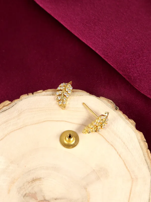 City_Girl_Cubic_Zirconia_24ct_Gold_Plated_Copper_Minimalist_Leaf_Pendant_Set_With_Mathcing_Earrings_For_Women_And_Girls_Ad_Lk_Set_005