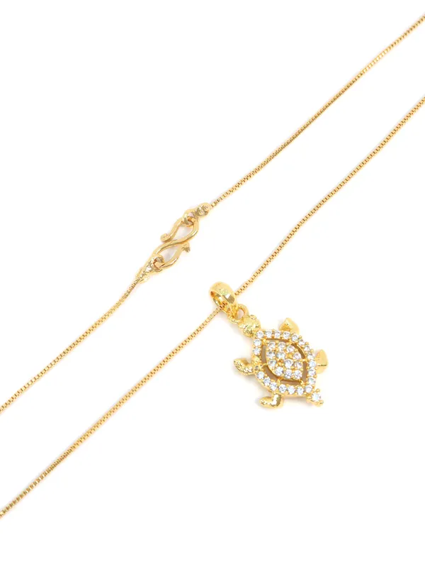 City_Girl_Cubic_Zirconia_24ct_Gold_Plated_Copper_Minimalist_Turtle_Pendant_Set_With_Mathcing_Earrings_For_Women_And_Girls_Ad_Lk_Set_008