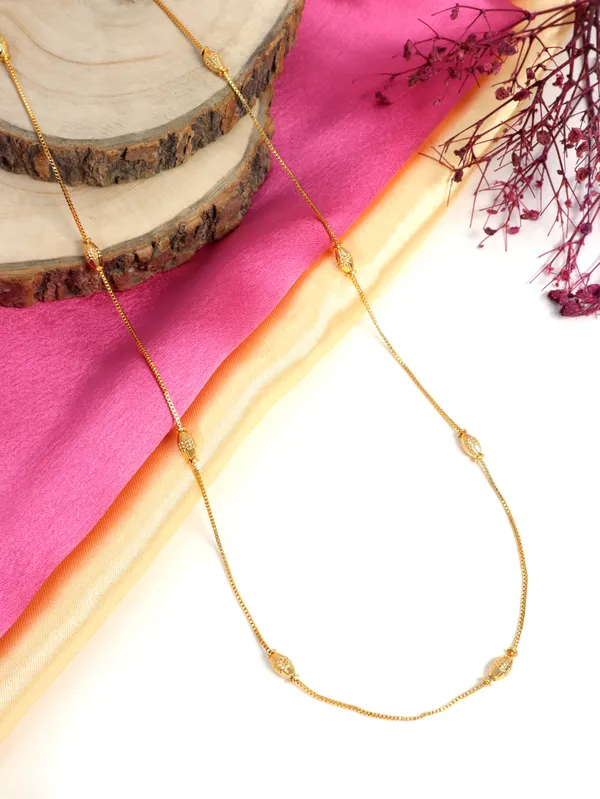City_Girl_24_Ct_Gold_Plated_Anti_Tarnish_24_Inch_Copper_Chain_For_Girls_And_Women_Cn_1617