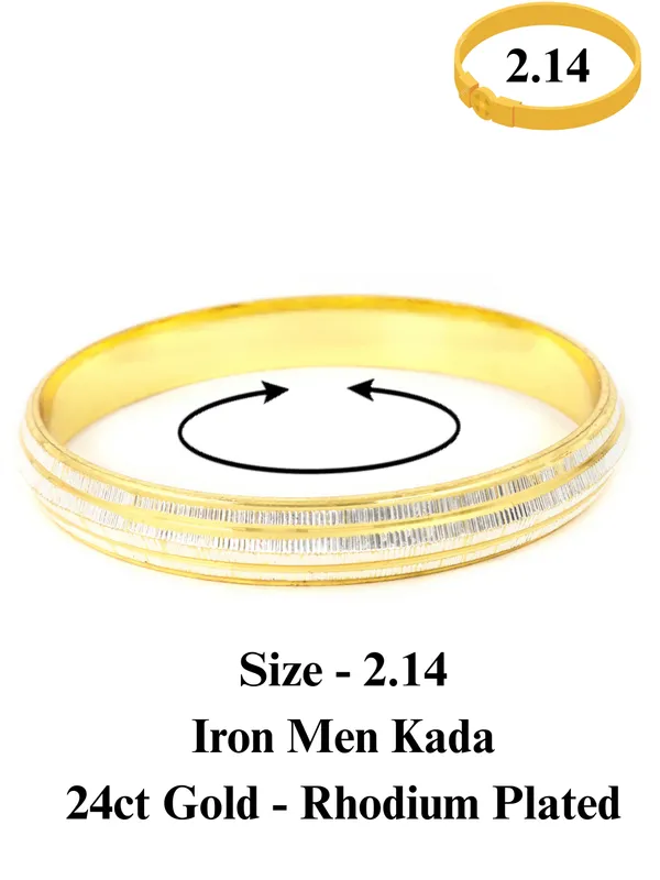 City_Girl_24ct_Gold_And_Rhodium_Plated_Anti_Tarnish_Iron_Kada_Bangle_Bracelet_For_Men_And_Boys_1_Pc_Kada_112