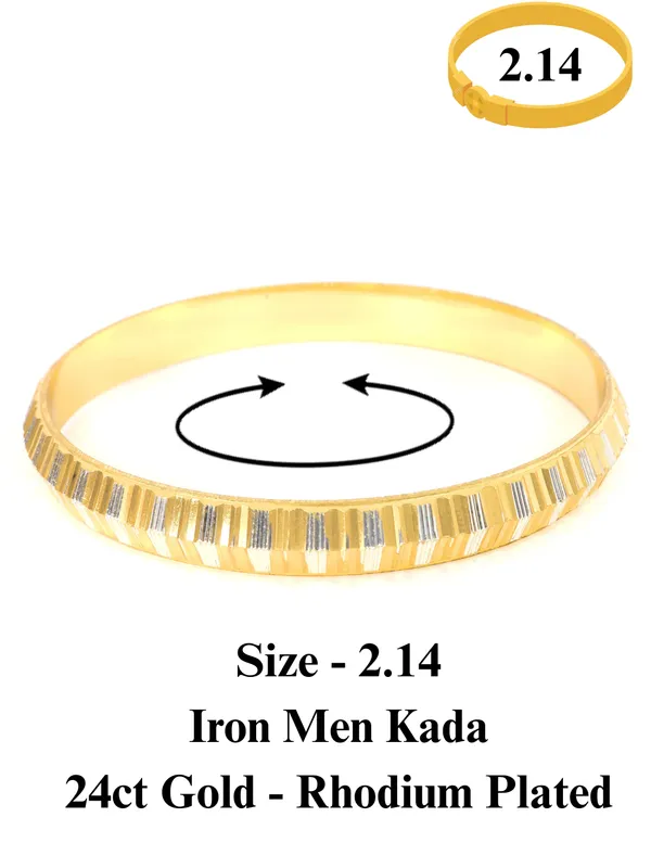 City_Girl_24ct_Gold_And_Rhodium_Plated_Anti_Tarnish_Iron_Kada_Bangle_Bracelet_For_Men_And_Boys_1_Pc_Kada_121