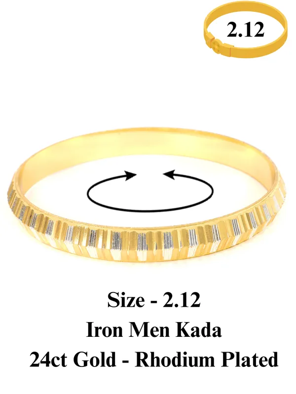 City_Girl_24ct_Gold_And_Rhodium_Plated_Anti_Tarnish_Iron_Kada_Bangle_Bracelet_For_Men_And_Boys_1_Pc_Kada_121