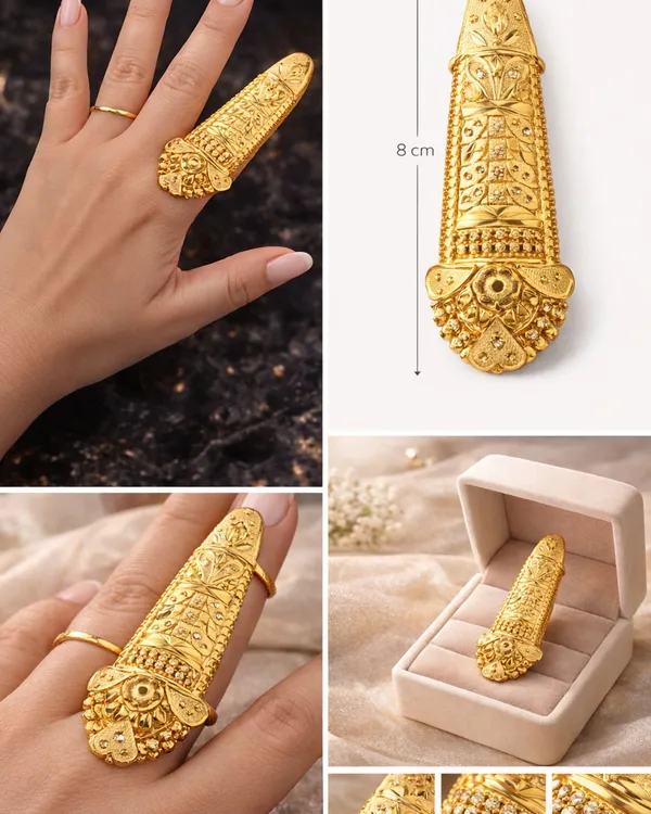 City_Girl_Gold_Plated_Long_Finger_Ring_8_Cm_Statement_Nail_Ring_Intricate_Filigree_Design_Traditional_Ethnic_Jewellery_Gold