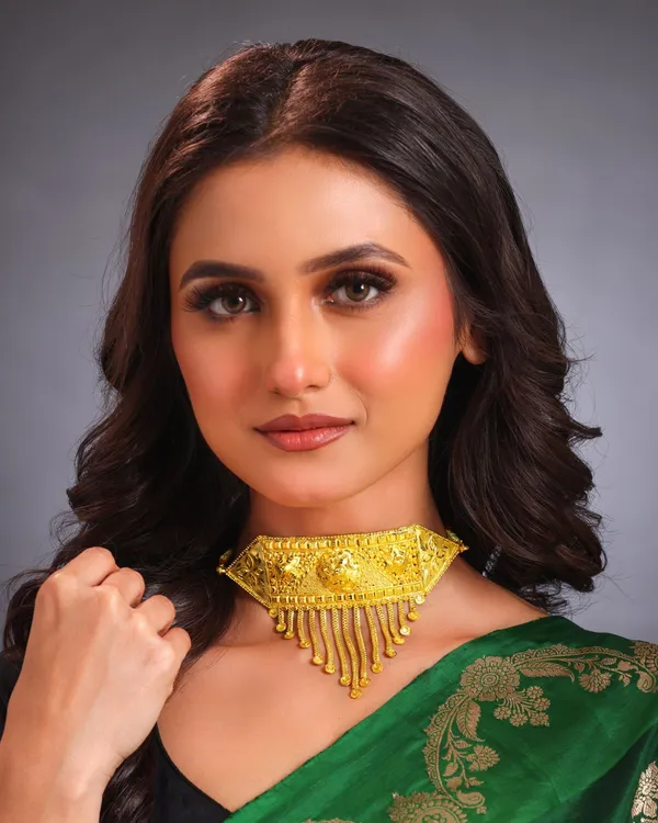 City_Girl_24ct_Gold_Plated_Temple_Choker_Necklace_15_Cm_Traditional_Statement_Jewellery_With_Adjustable_Dori_Bridal_Festive_Wear_Gold