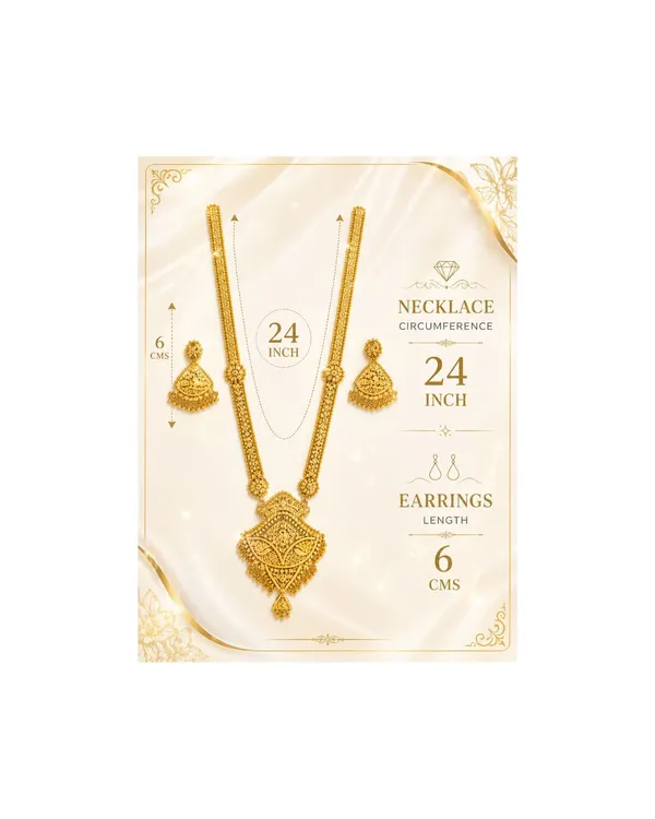 City_Girl_24k_Gold_Plated_Traditional_Necklace_Set_With_Matching_Earring_Gold