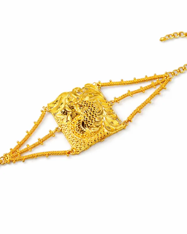 Bridal_Necklace_Earrings_Set_Gold_Finish_Gold