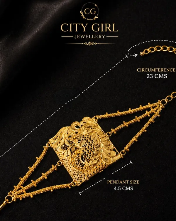 Bridal_Necklace_Earrings_Set_Gold_Finish_Gold