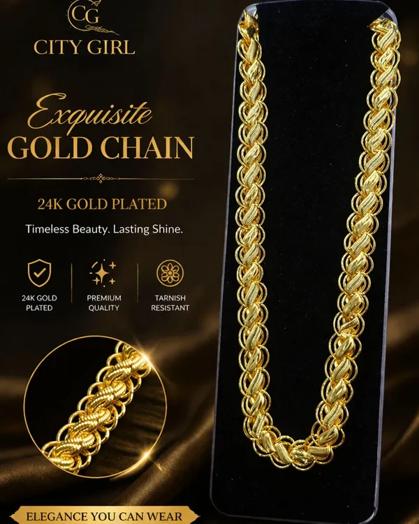 City_Girl_24ct_Gold_Plated_Copper_Chain_Necklace_For_Women_And_Men_Premium_Designer_Braided_Lotus_Chain_Party_Daily_Wear_Gold